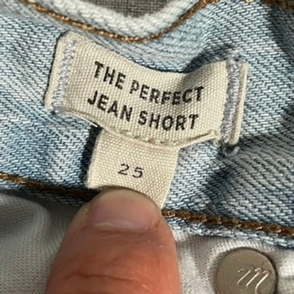 Madewell Embroidered Denim Shorts Women's Floral Perfect Jean Light Wash Size 25 - Picture 14 of 14